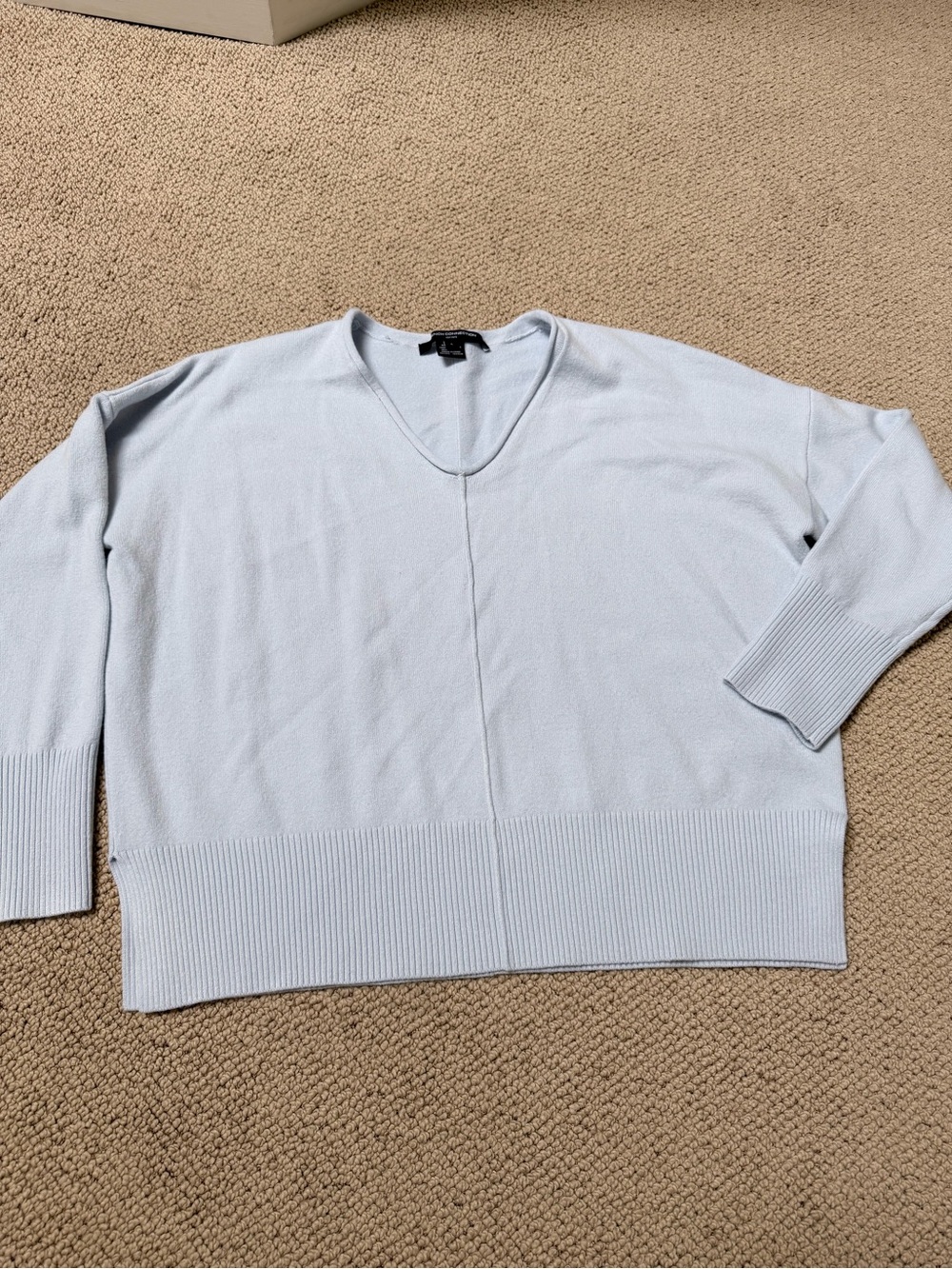 French Connection Light Blue V-Neck Women's Sweater
